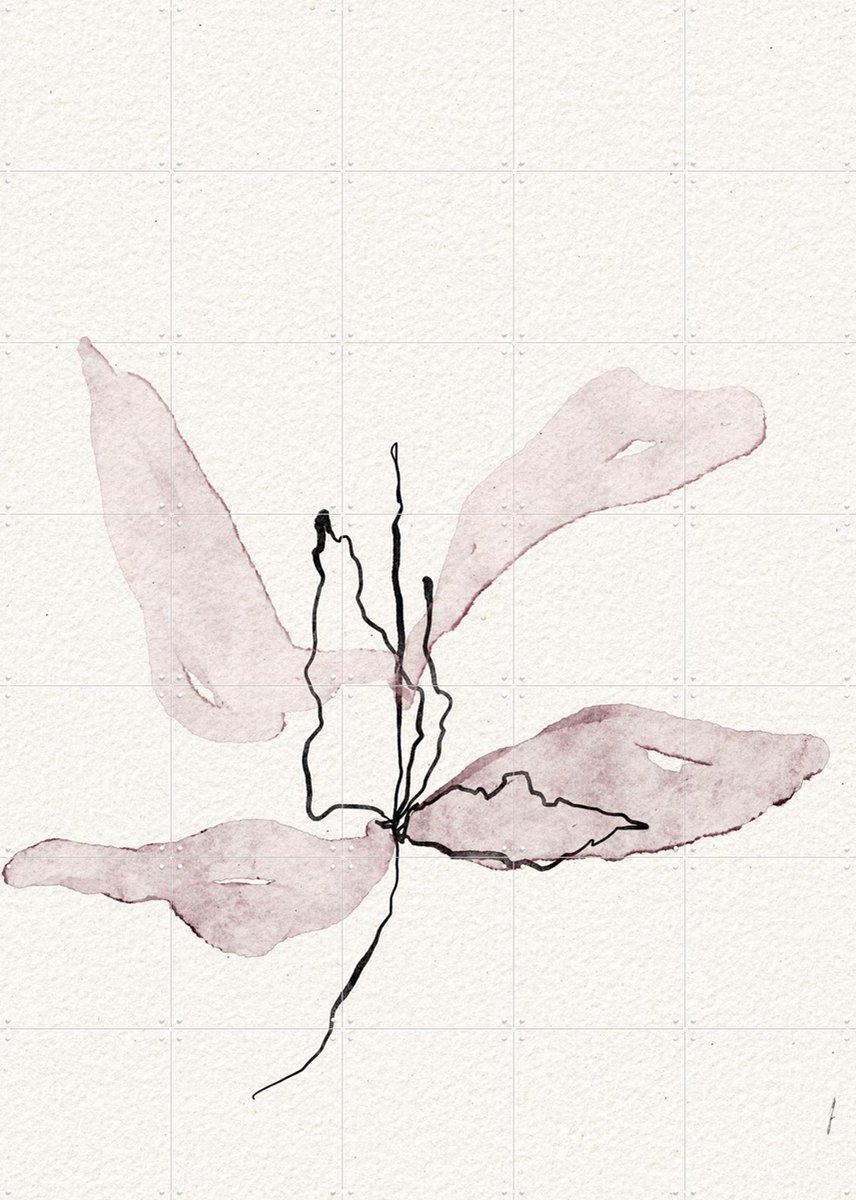 IXXI Delicate Petal Dance, Ankie Kooi & Various - 100 x 140 cm - Gratis ophangtool - Grote wanddecoratie en posters - Geometrische Kunst, Speels