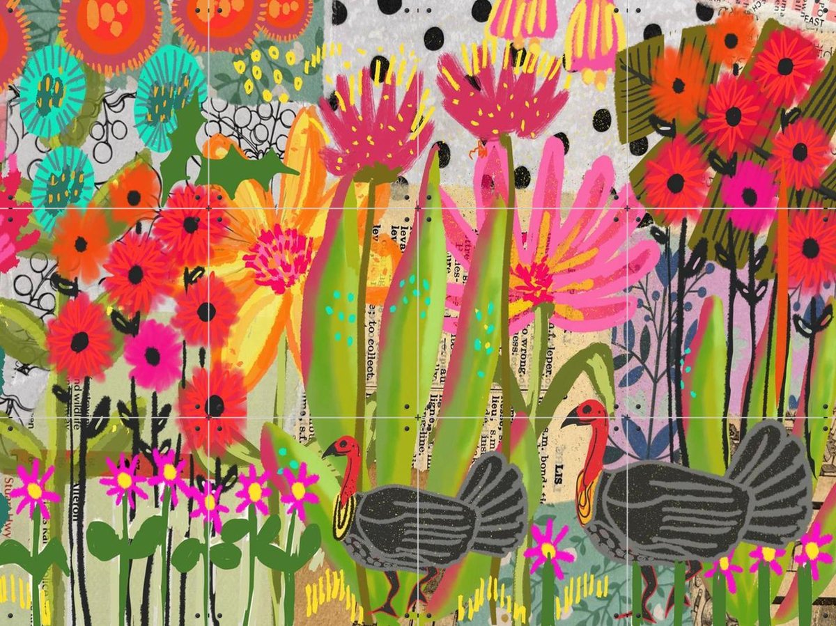 IXXI Gavin & Friend, Yvette Fanciulli - 80 x 60 cm - Gratis ophangtool - Grote wanddecoratie en posters - Gemengde Technieken, Speels, Kleurrijk