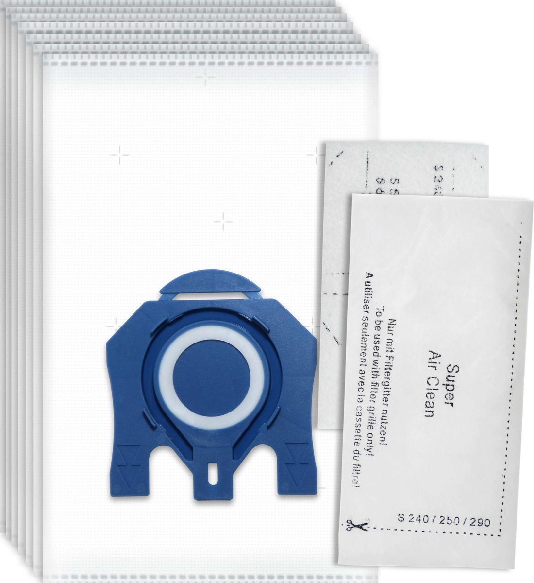 10x Dparts PRO stofzakken geschikt voor Miele GN - met 2 filters - stofzuigerzakken HyClean 3D Efficiency GN - HyClean Pure GN - Complete C2, C3 en Classic C1 stofzuiger series - stofzuigzak MI40