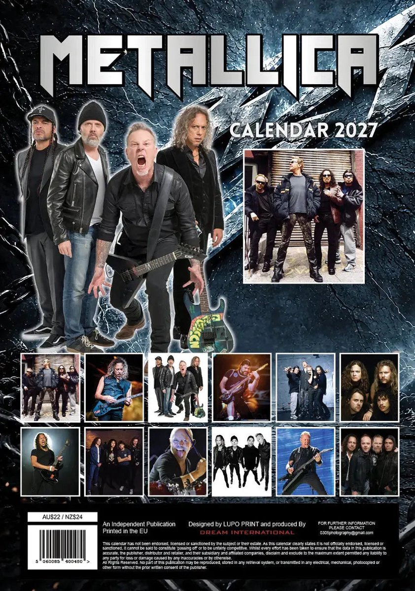 Metallica Kalender 2027 A3