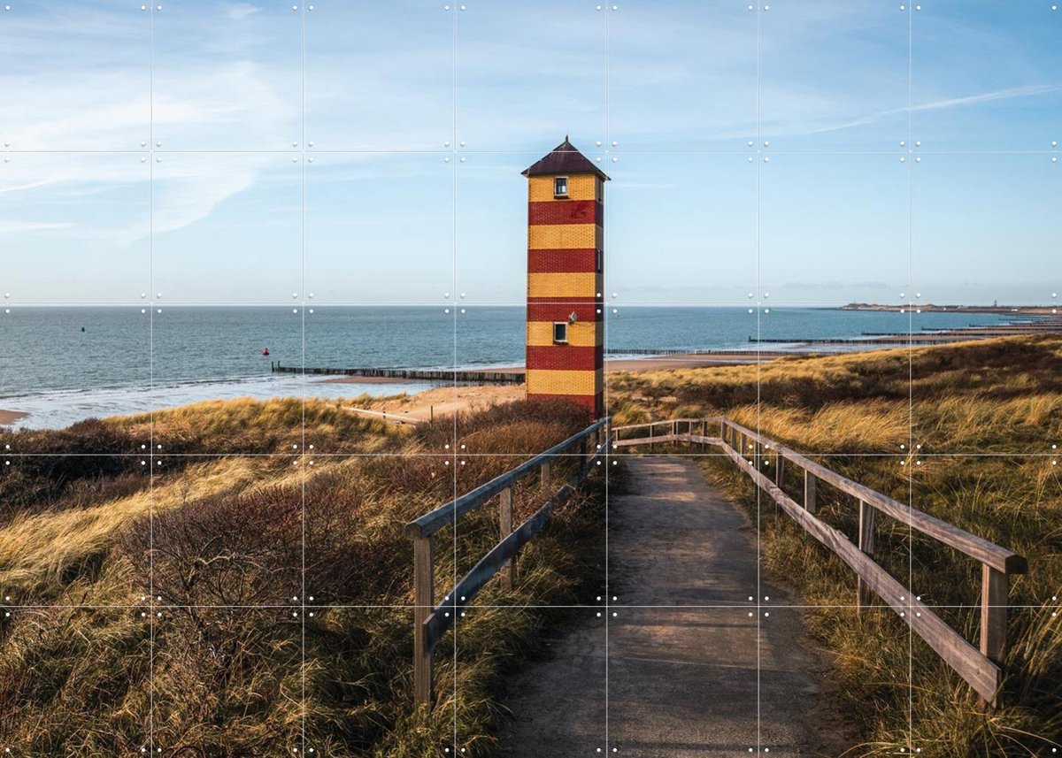 IXXI Duinen van Dishoek, Michael Huijgens & Kunst in Kaart - 140 x 100 cm - Gratis ophangtool - Grote wanddecoratie en posters - Fotografie
