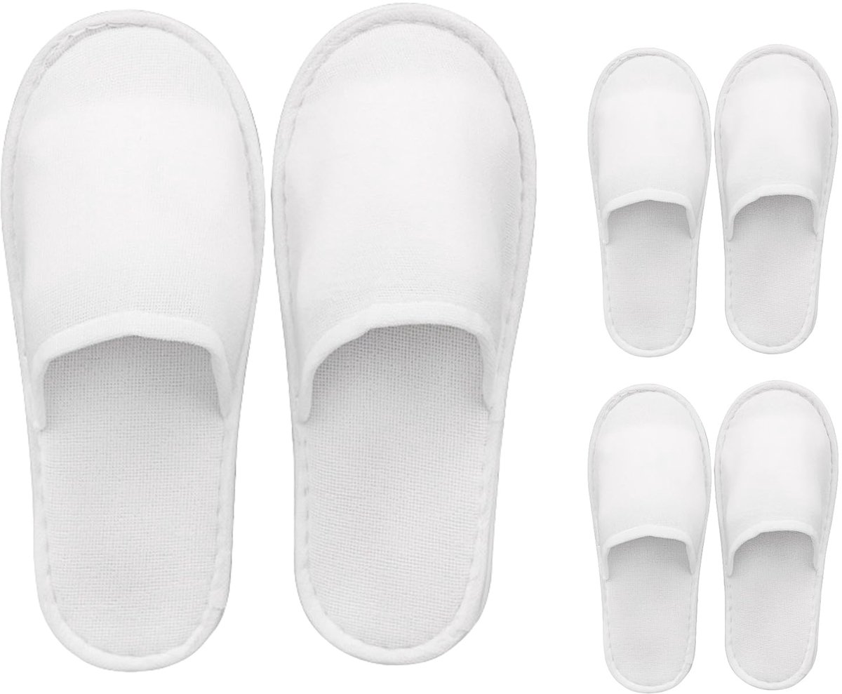 3 paar antislip wegwerp-hotelpantoffels, ideaal voor reizen, spa, sauna en thuis