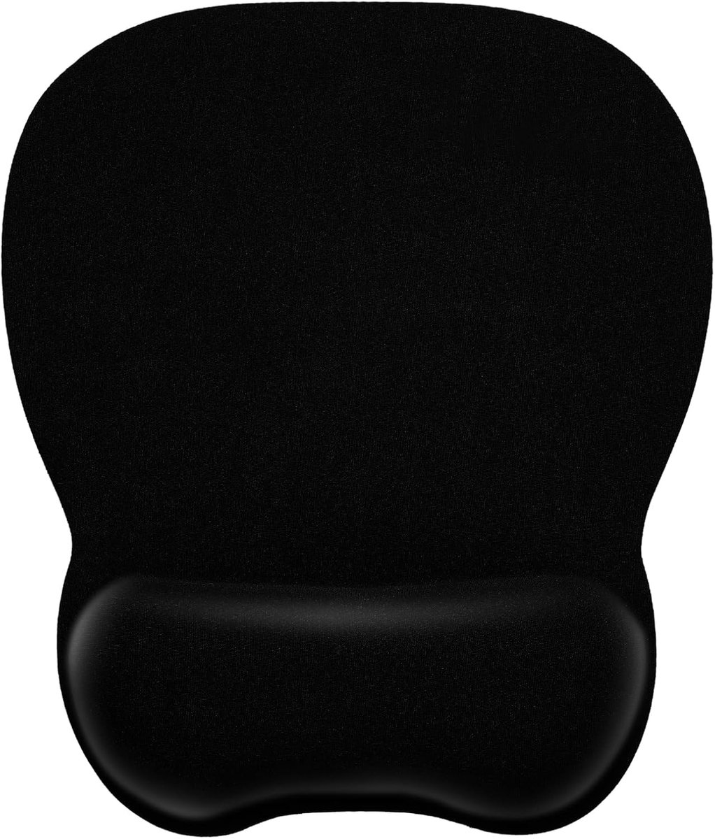 Muismat met Polssteun, Ergonomic Mouse Pad, Gaming Mousepad, Zwart | Mouse Mat with Wrist Support, Ergonomisch Muismat, Bureauonderlegger, Kantoorproducten, Antislip, Wasbaar, Terug Naar School