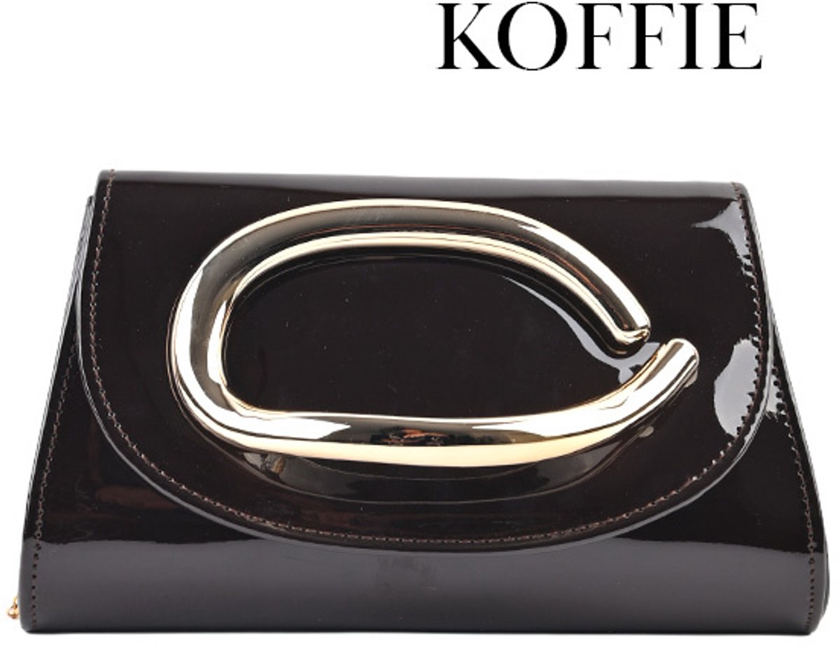 Giuliano kunstlederen avondtas Marit - Dames - Koffie