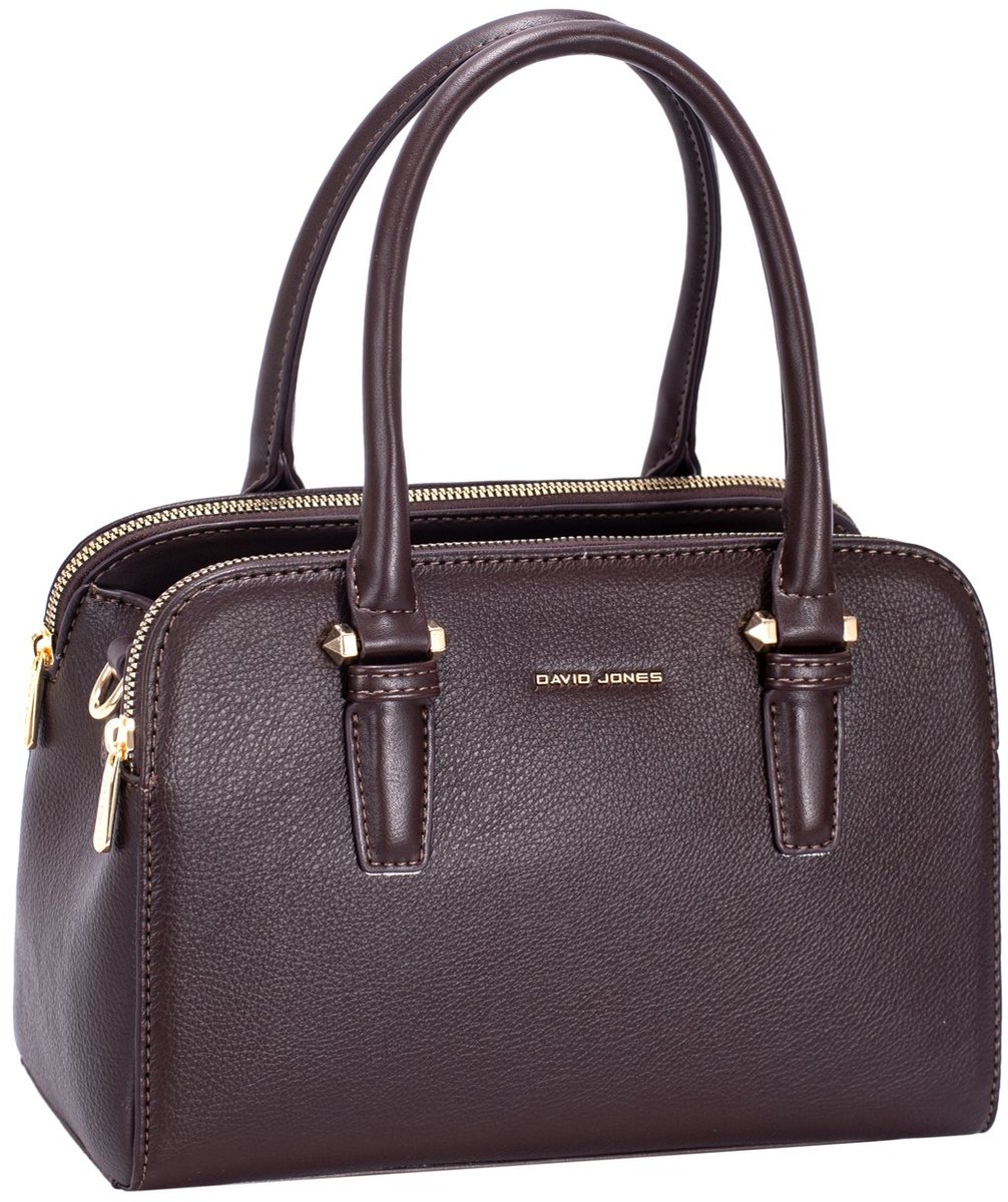 David Jones kunstlederen handtas Mette - Dames - Koffie