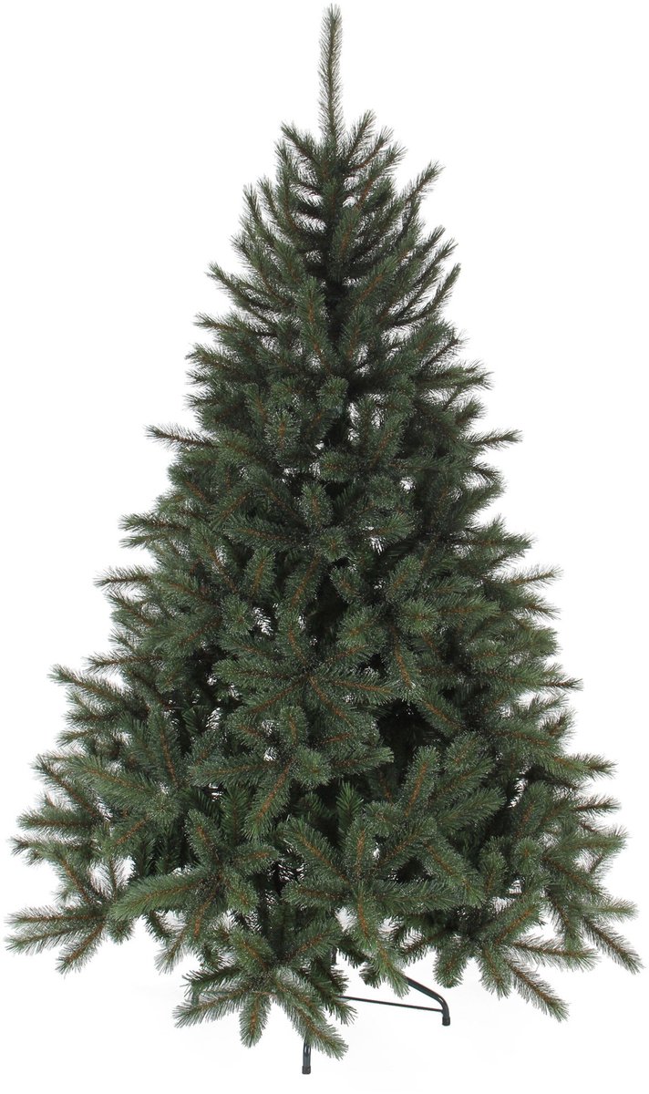 Bol.com Black Box Trees Toronto Kunstkerstboom Deluxe - Kerstboom H155 x Ø114 cm - met Witte Naaldtips en PVC Naalden - Kerstver... aanbieding