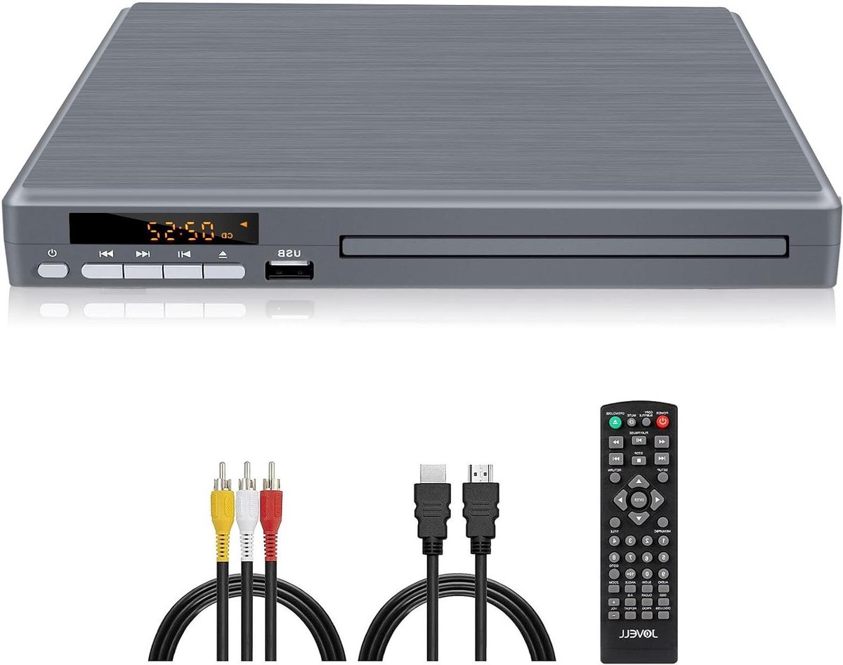 Dvd Speler - Mediabox - Films Kijken - Regiovrij Afspelen - 1080p Upscaling - Elegant Grijs