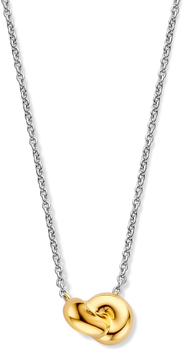 TI SENTO Dames Ketting - 925 zilver - Zilver geel verguld - Maat 42 - 34001SY