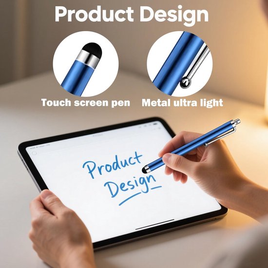 pen, 11 kleuren capacitieve stylus, touchscreen-pen voor tablet, leercomputer, smartphone, schrijf- en tekenstift voor studenten (22 stuks) — afbeelding 2