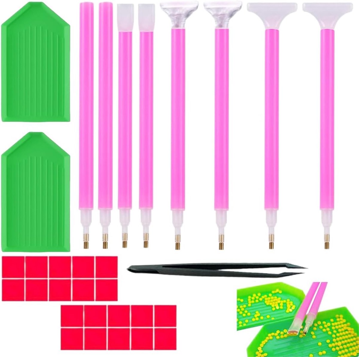 31 stuks 5D DIY Diamond Painting accessoireset, diamond painting pen en accessoires, 5D-accessoires met pen voor doe-het-zelf diamantschilderij, voor volwassenen en kinderen