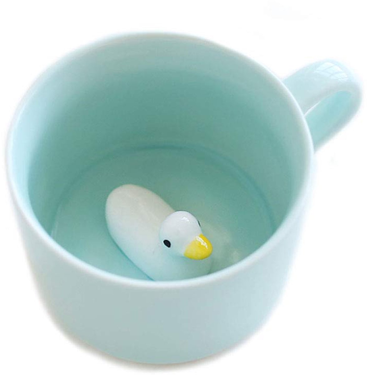 mok - 3D Dier-ochtendschaal beste cadeau voor ochtenddrank en bruiloften, verjaardagen, Vaderdag BigNoseDeer (eend)
