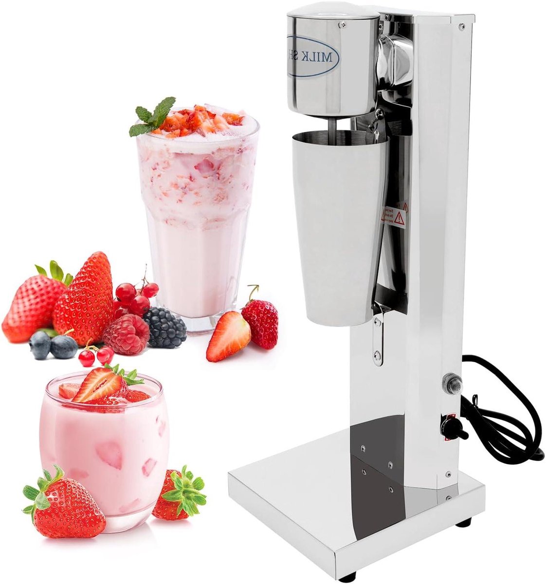 Milkshake Mixer - Drankblender Apparaat - Dranken Maken - Twee Snelheden - 650 ml - Zilver