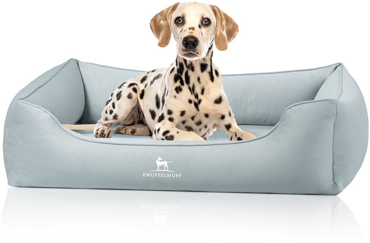 Knuffelwuff Oliver orthopedisch hondenbed van onderhoudsvriendelijke Easy Clean comfortstof S Petroleum