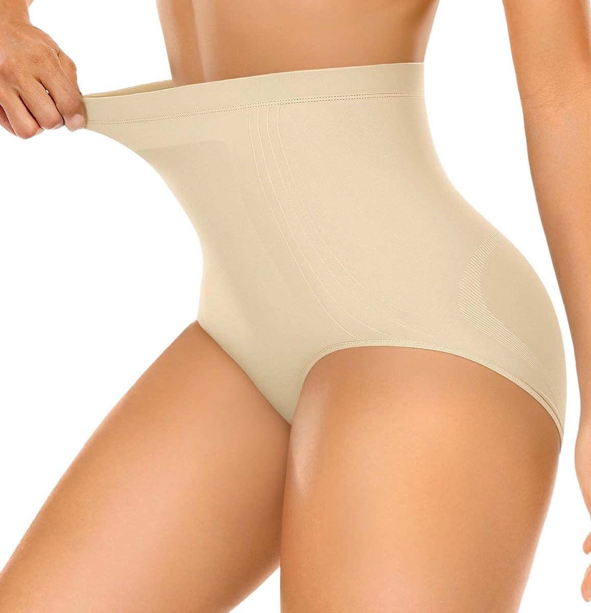 Figuurvormende onderbroek voor dames, naadloos, platte buik, compressiekous voor dames met hoge taille, buikcontrole met patch, push-up, zitvlak, onzichtbare shapewear, hoge elasticiteit