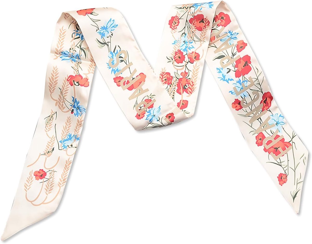 Skinny Zijden Sjaal Smalle Lange Halsdoek Luipaard Dier Print Bloem Patroon Satijn Slanke Lint Sjaal Dunne