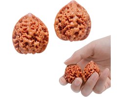 2 Pezzi Pallina Per Massaggio Palla Di Massaggio Da Digitopressione, Giocattolo Noce Per Alleviare Lo Stress, Regalo Per Anziani (Rosso, 4-5 Cm)
