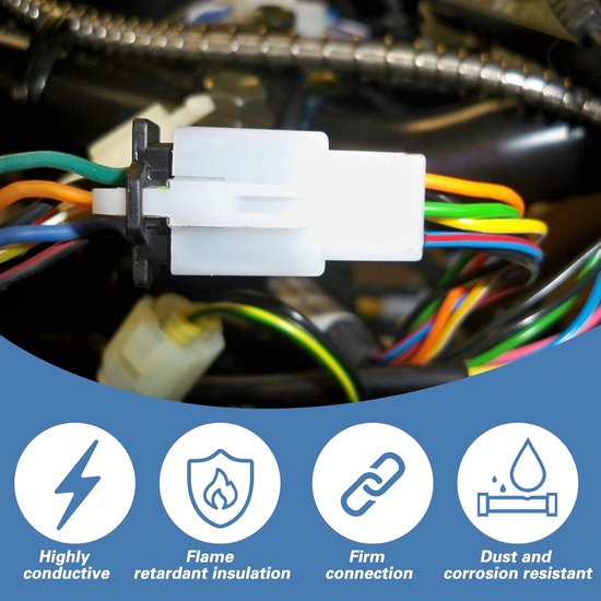 480 stuks connectoren kabel, platte steekhulzen 2 3 4 6 polige autostekker set 2,8 mm pitch mannelijk vrouwelijk krimpstekker voor auto motorfiets fiets boten — afbeelding 4
