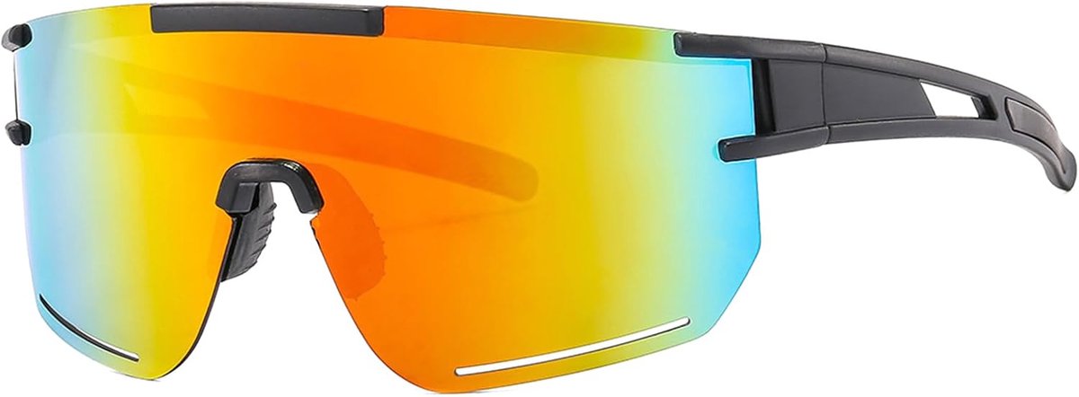 Rave Fietszonnebril voor heren, racefietsbril, sportzonnebril, fietsbril, met verstelbare beugel, UV400-veiligheidsbril voor heren en dames, fietsen, hardlopen, golfen, skiën