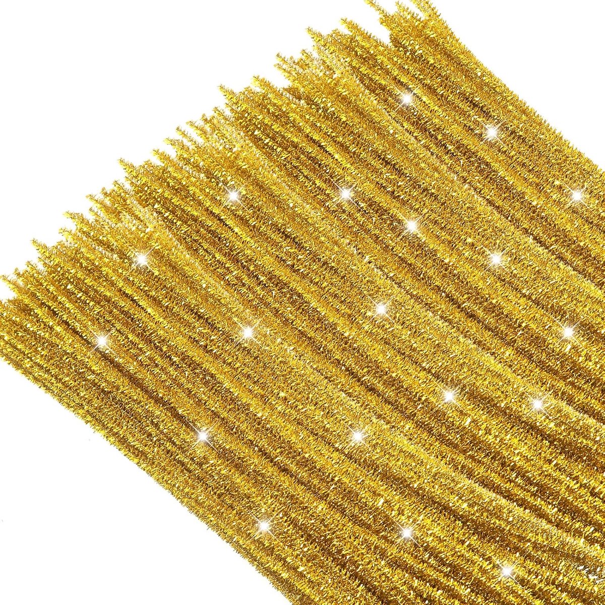 100 stuks Pijpenreiniger Glitter Gouden Pijpenragers om te Knutselen Chenilledraad Buigpluche 300 x 6 mm voor Decoraties en Creatieve doe-het-zelf Projecten | Voor decoratie, Halloween, Kerstmis, decoratief, knutselen
