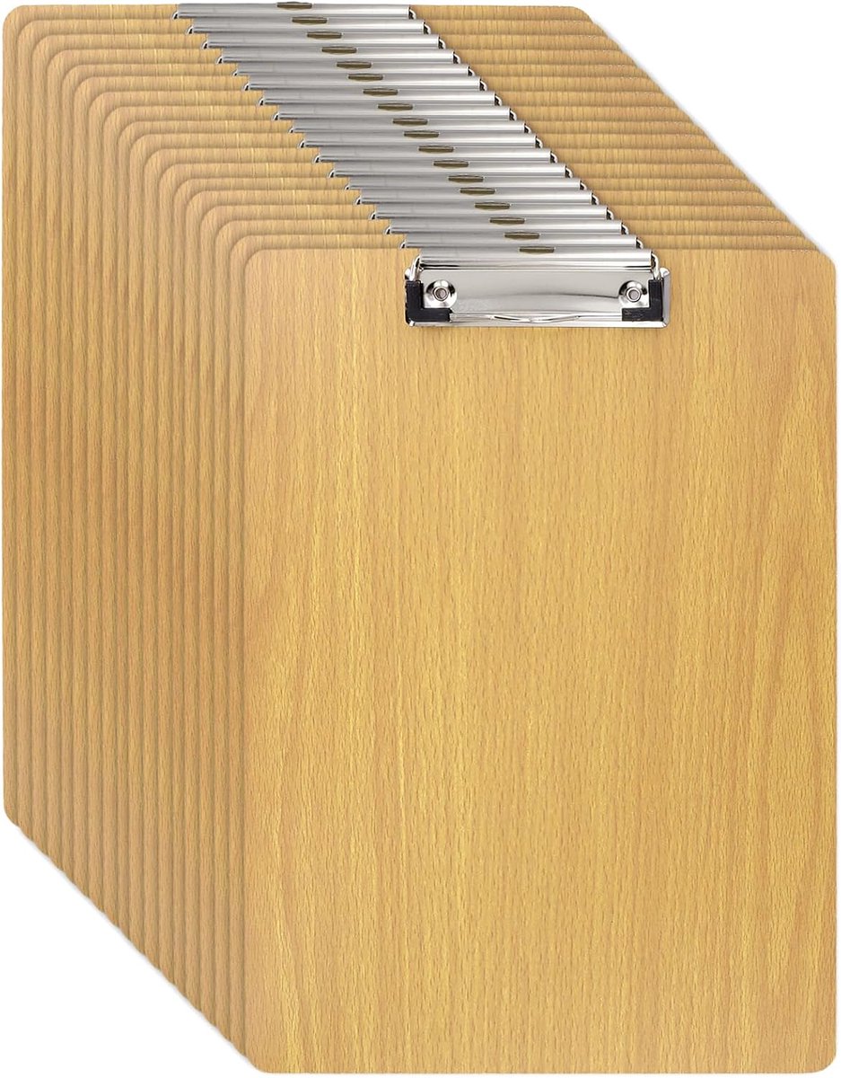 Klemborden met metalen klem, klembord schrijfplaat klemborden hout A4 klembord voor kantoor, restaurant