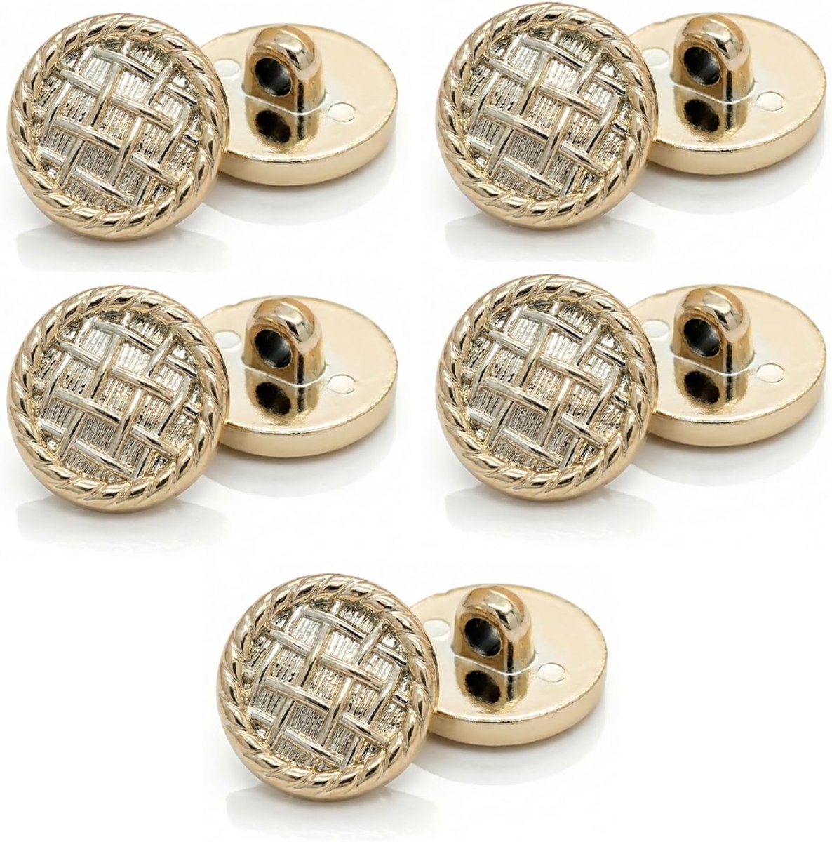 Knopen, gouden knoop om te naaien, goudkleurig, metallic, 21,5 mm, prachtige goudkleur, voor kleding, sjaals, jeans