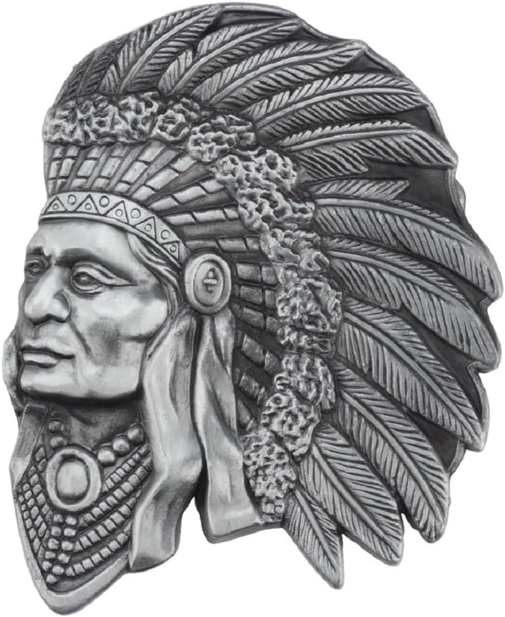 Riem Gesp Indianenhoofd Western voor Heren Klassieke Riem Gesp Indianenhoofdtooi Hoofdtooi Stam