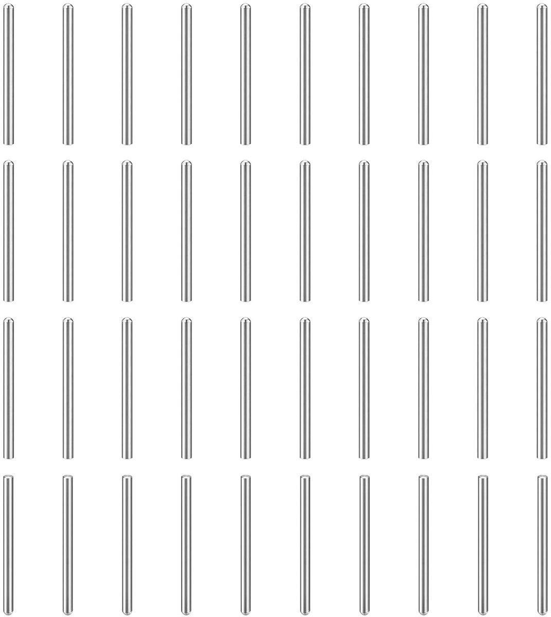 150 stuks cilinderstiften, 0,8 mm x 10 mm metalen pen, 304 roestvrij staal, cilindrische ronde kop, plugpennen paspen voor gereedschapsbouw, machinemontage en opspanmiddelen