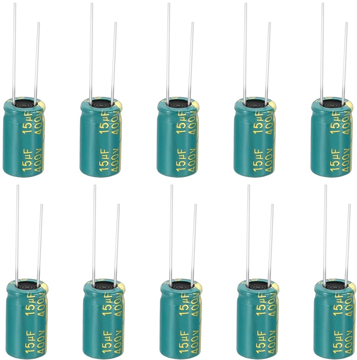400V 15uF elektrolytische condensatoren, 10 stuks, 10 x 17 mm, hoogfrequente aluminium condensatoren voor TV, LCD-monitor, koelkast, printplaten, groen