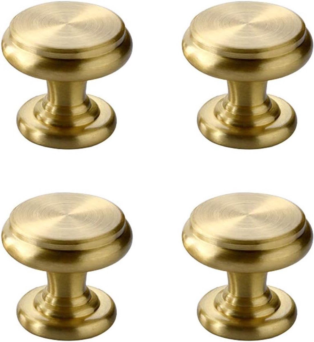 4Pcs Mid-Century Moderne Stijl Solid Pure Messing Enkele Gat Knoppen Pull Sieraden Doos Kast Deur Lade Kleine Handvat