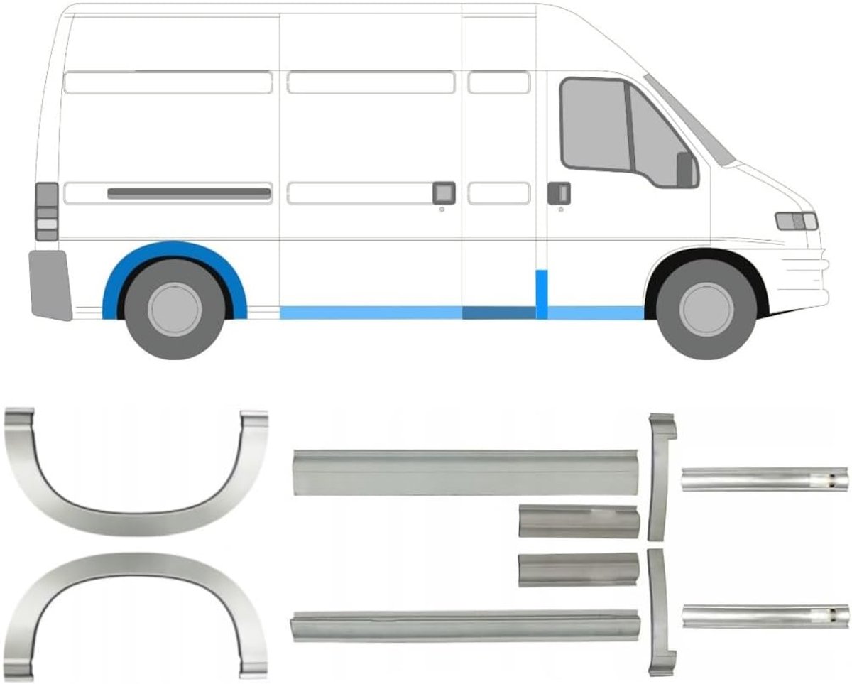 dorpel + achterspatbord voor Fiat Ducato 1994-2006 / Set