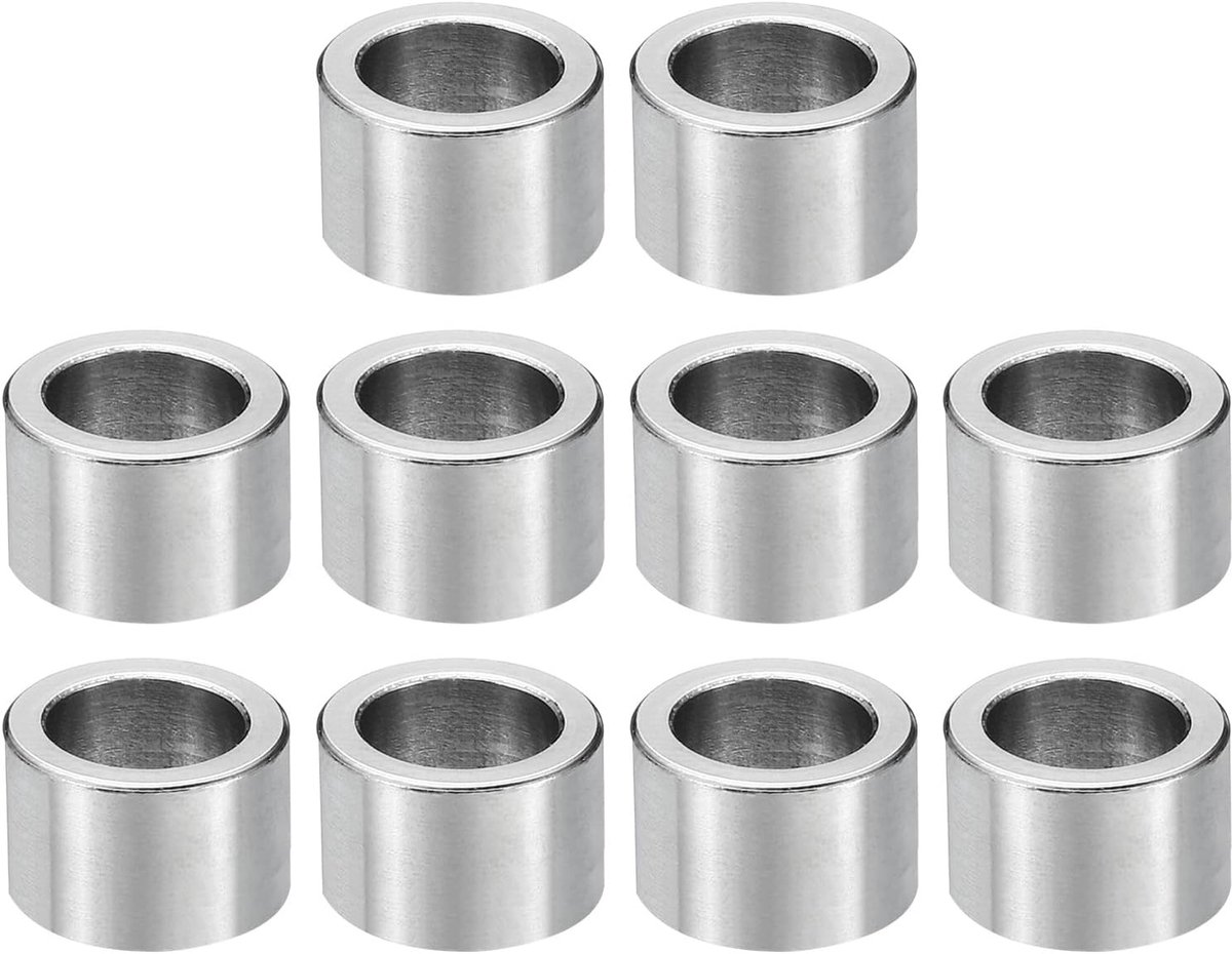 M8 roestvrijstalen afstandhouders, 10 stuks metalen afstandhouder roestvrij staal 8,2 mm ID x 12 mm OD x 8 mm L roestvrijstalen afstandhouder schroef afstandhouder voor 5/16 inch of M8 schroef
