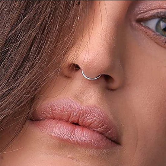 20G Nose Stud Spiraal Goud Diamant CZ Neus Ring Piercing Dames Chirurgisch Staal Neus Ring Nostril Dubbele Sieraden Piercing — afbeelding 2