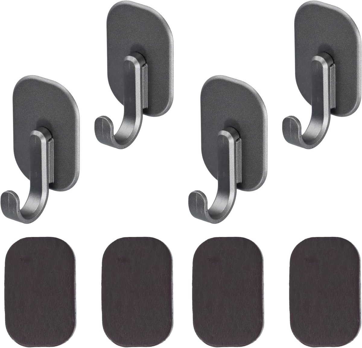 Magnetische haken voor whiteboards, koelkasten, archiefkasten en meer, anti-slip design, zwart