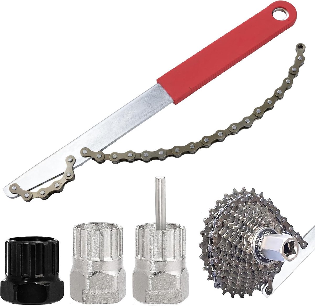 tandwieltrekker, schroefkranstrekker, tandwieltrekker, cassettetrekker, cassetteverwijderaar, cassette, lockring, gereedschap, universele fietscassette