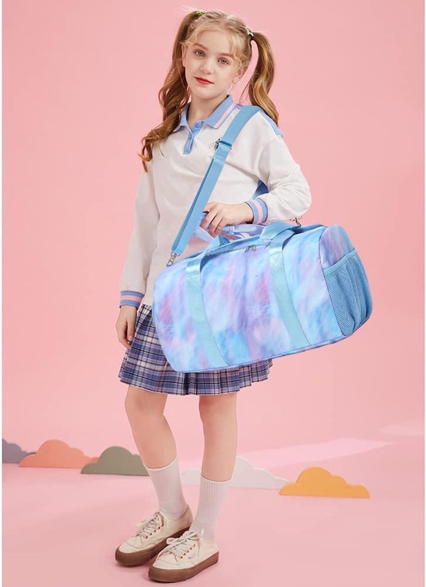 Sporttas voor meisjes, kinderen, danstas, weekendtas, kinderen, reistas, meisjes, ballettas, gymtas, ballerina's