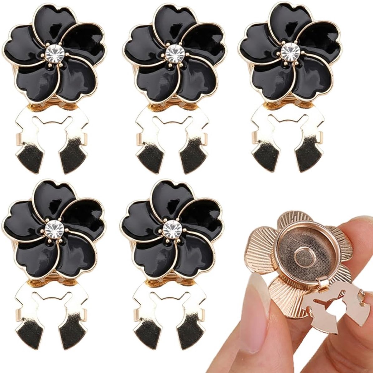 5 stuks strass-knopafdekkingen, afneembare knopafdekkingen voor mouwen, decoratieve knopen voor jurk, manchetten, smoking, overhemd, doe-het-zelf, feestelijke decoratie