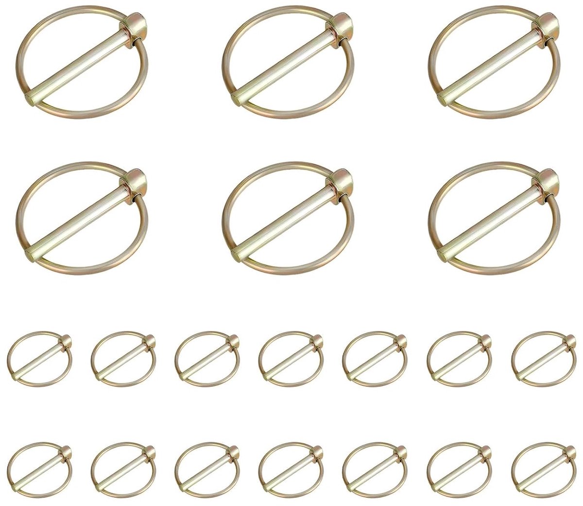 20-delige Klapsplinten, 5,8 X 45 mm, Gevouwen Klapsplinten | Tractor, Stalen Veiligheidssplint, Met Ringsplint, Ringsplint, Verzinkt, Voor Tractoren, Boerderij, Aanhangers, Grasmaaiers