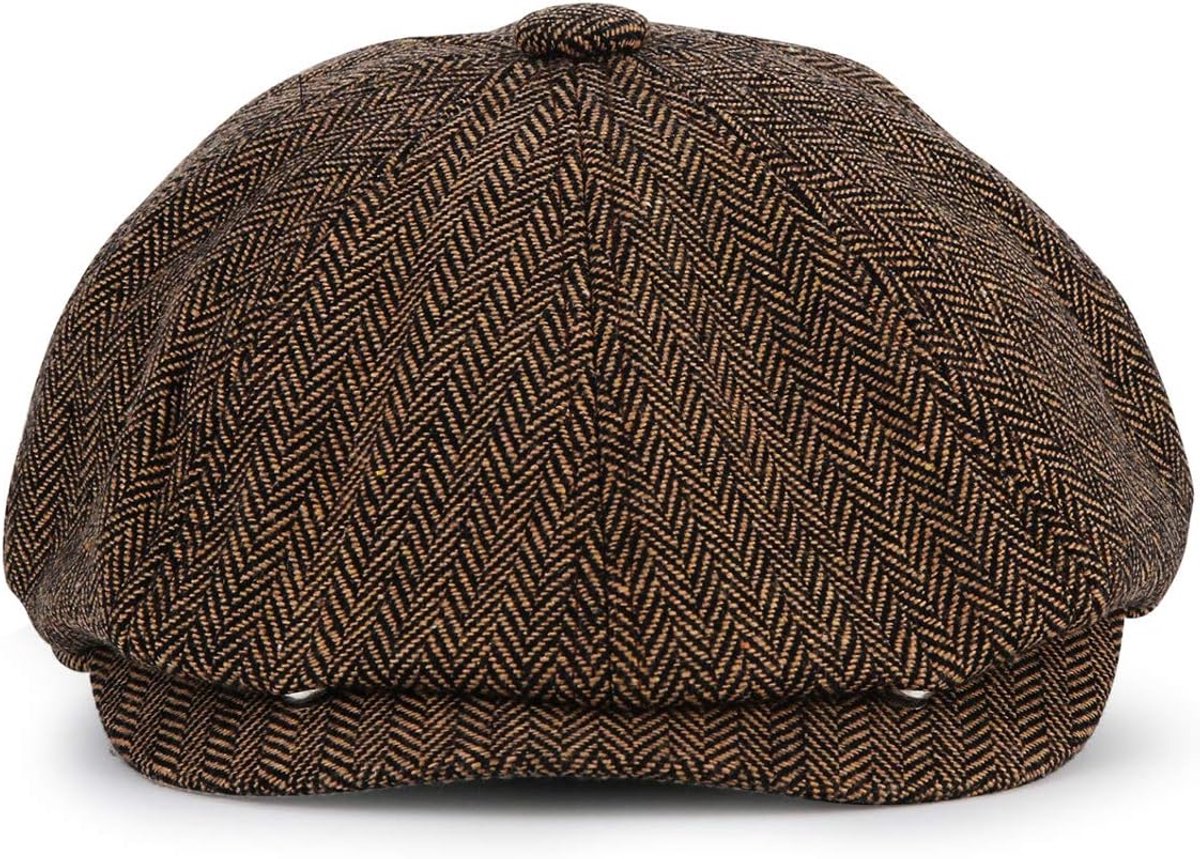 Cap Baker Boy Hat Flat Caps - 8 Panelen Peaky Visgraat Tweed Gatsby Hoed Ivy Ierse pet voor mannen en vrouwen