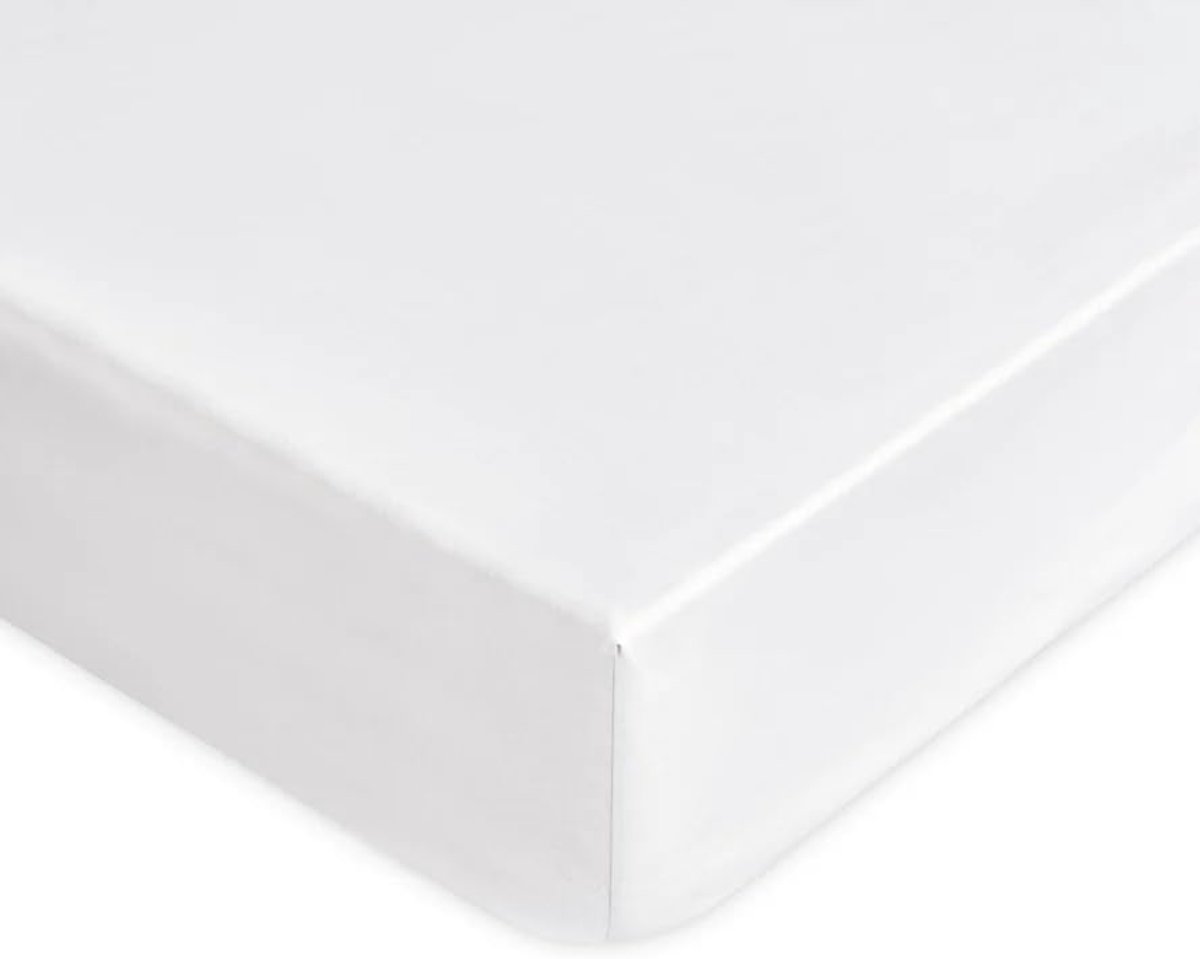 Hoeslaken met Franse hoeken, 100% percal, draaddichtheid 200, elastisch, gemaakt in Italië, 140 x 200 x 30 cm, effen, model: Milano