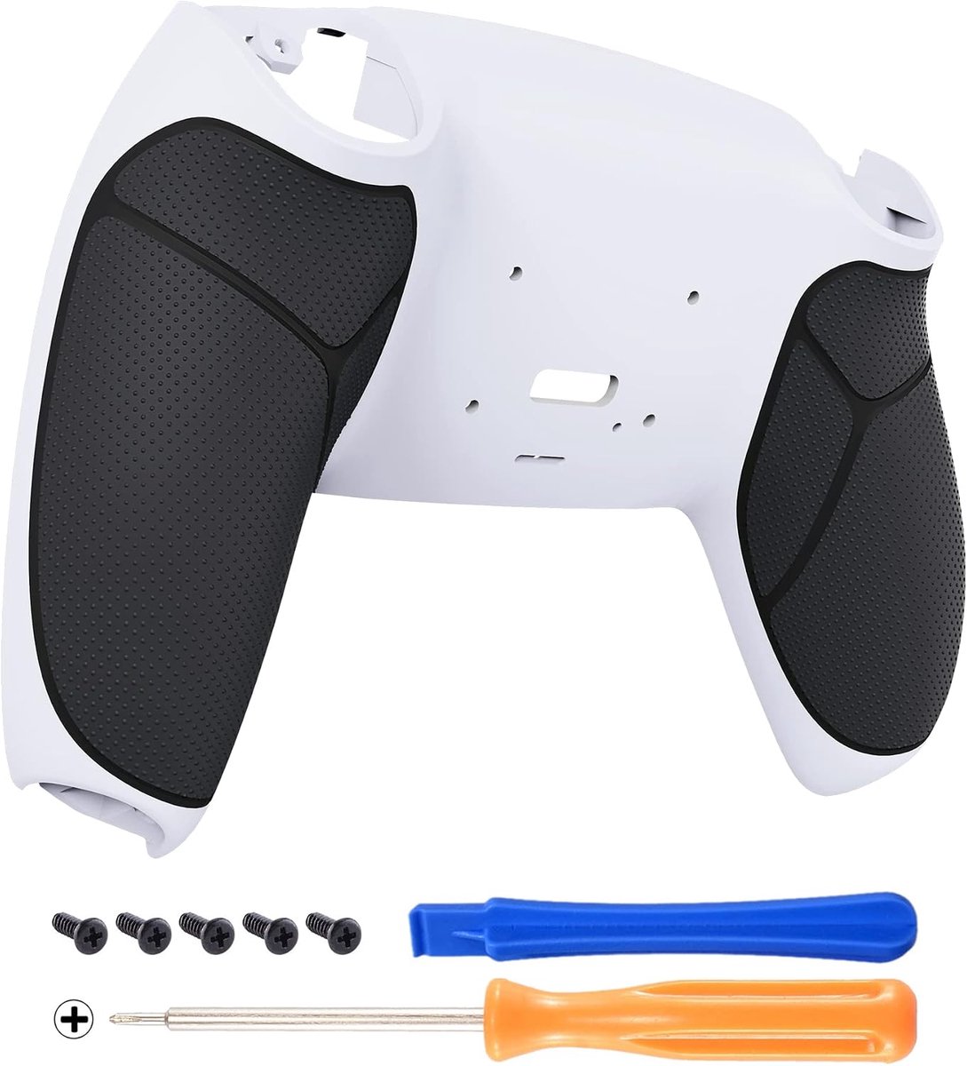 Ontworpen Terug Shell voor ps5 Controller eXtremerate RISE Remap Kit | Controller & RISE Remap Board NIET inbegrepen - Zwart Wit