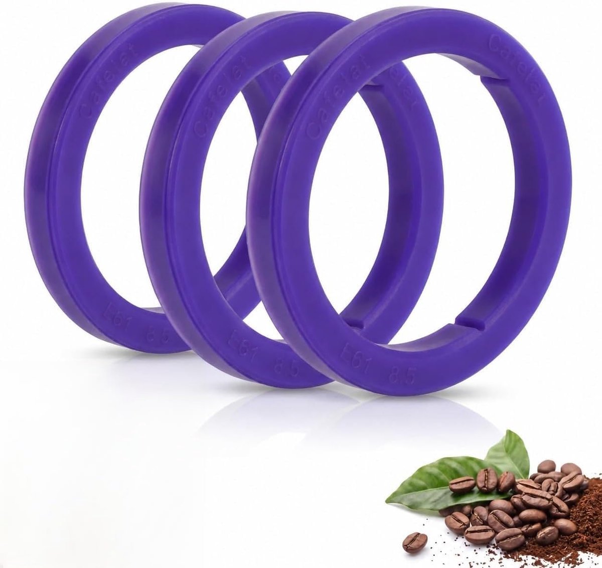 3 stuks verbeterde verdikte siliconen afdichting voor E61 zetgroep, 73 x 57 x 8,5 mm filterhouder O-ring, hittebestendig, geschikt voor levensmiddelen, BPA-vrij, geschikt voor Gaggia Classic, Faema
