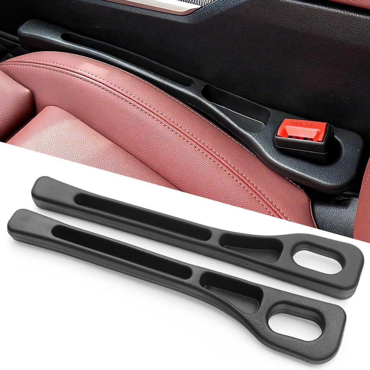 Autostoel gatenvuller 2 stuks, universele opbergdoos voor autostoelen, autostoel, splijtvulling, autostoelorganizer, autostoel, seat, gap filler voor auto, SUV, vrachtwagen