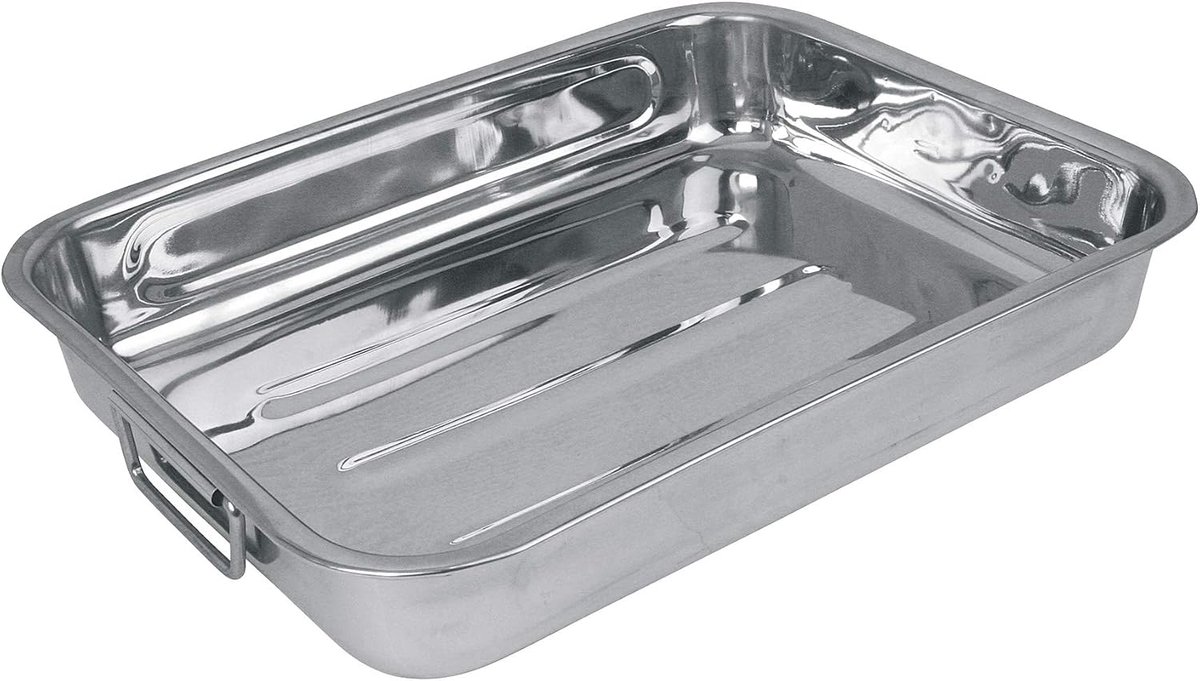 500536 bord, roestvrij staal, grijs, 27,5 x 20,5 x 6 cm