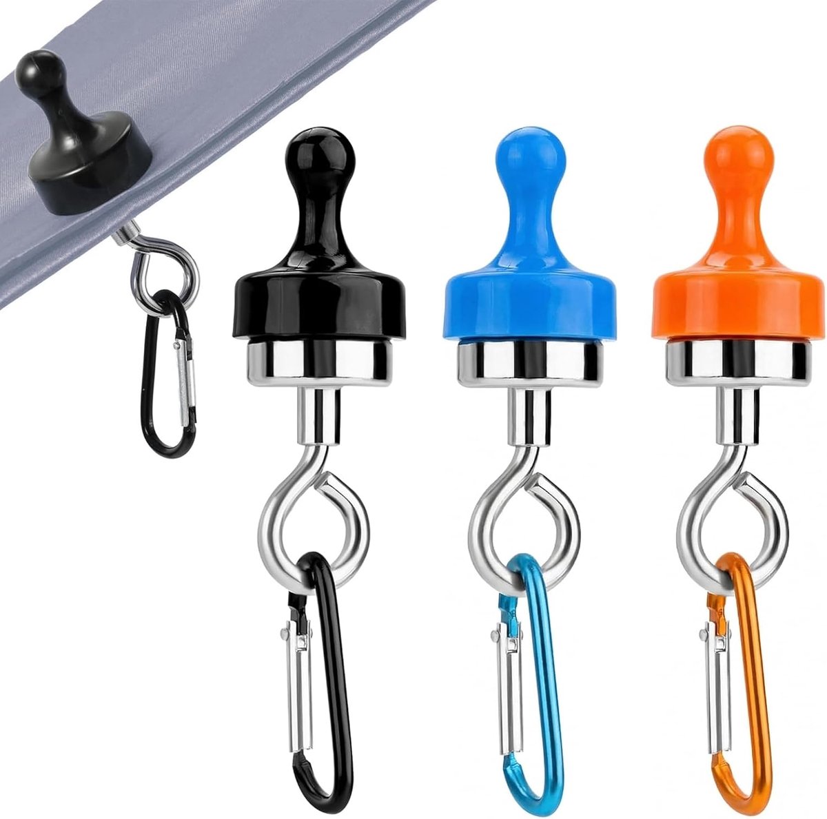 3 x krachtige magneethaken voor camping, ergonomische magneethaken om op te hangen op cruise, garage, keuken