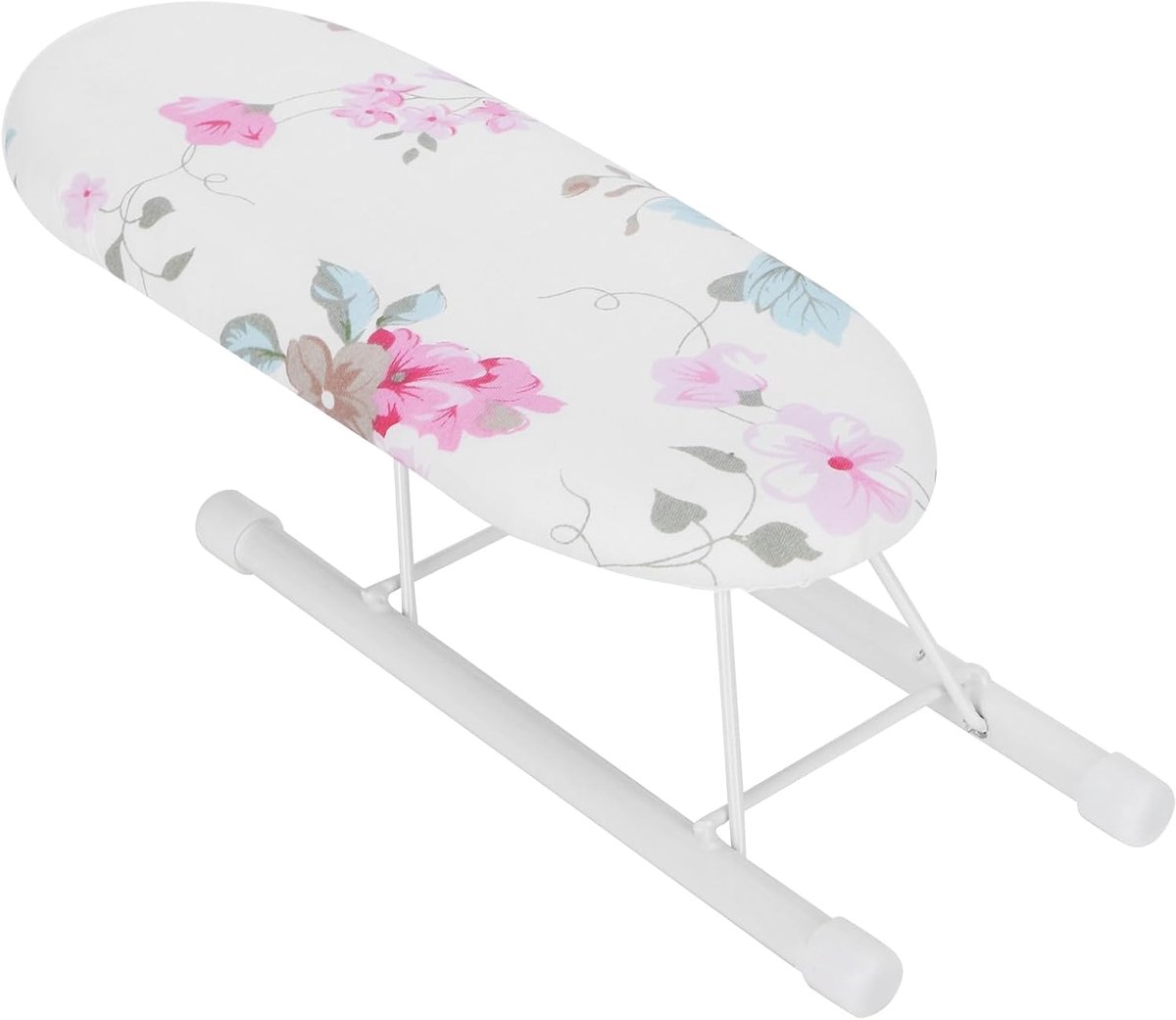opvouwbare strijkplank, strijkplank op tafel met opvouwbare poten, kleine strijkplank, strijkplank, mouwmanchetten, kragen, strijktafel voor op reis (Bloemenpatroon 1)