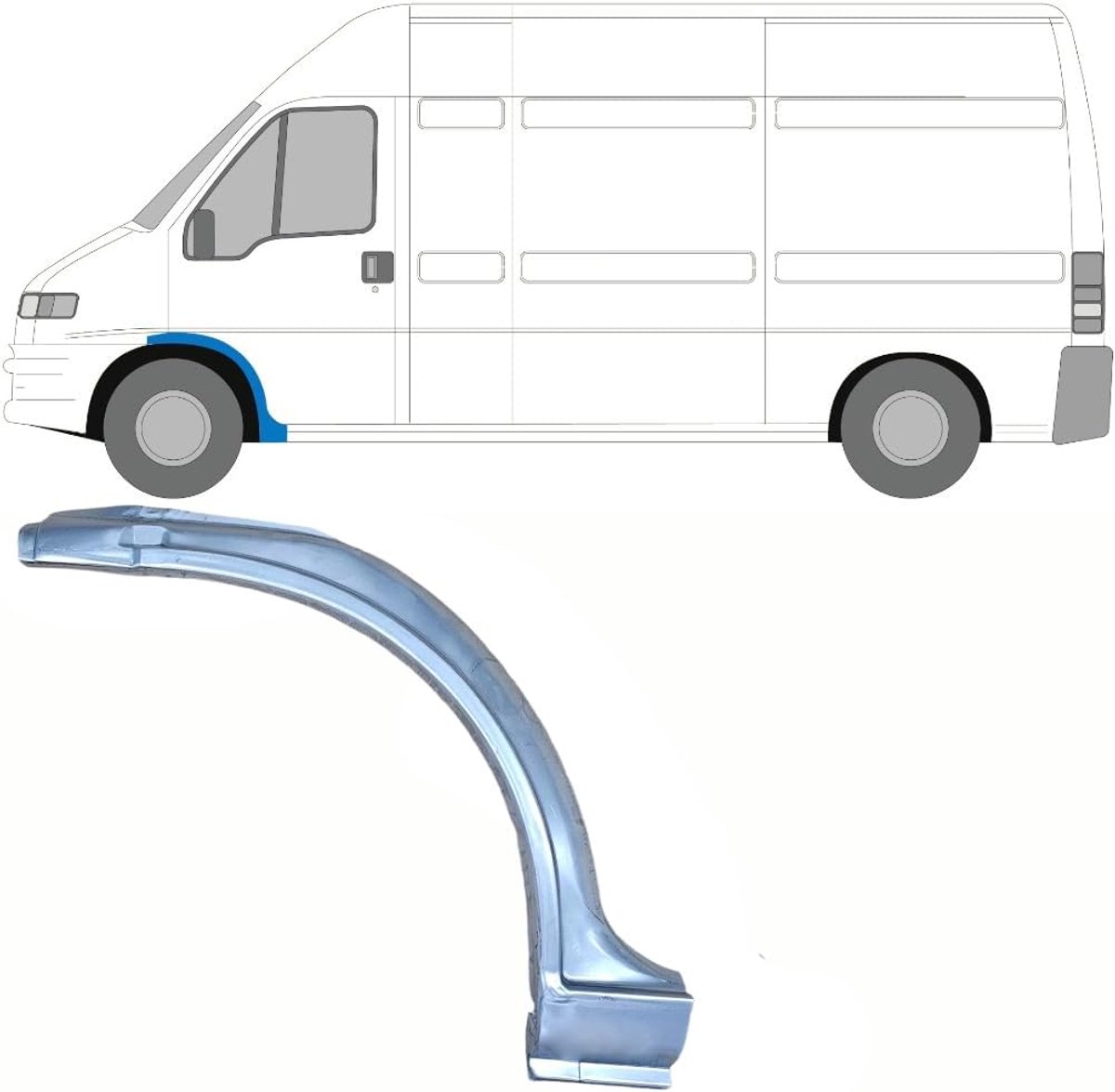 voorste spatbord voor Peugeot Boxer 1994-2006 / Links