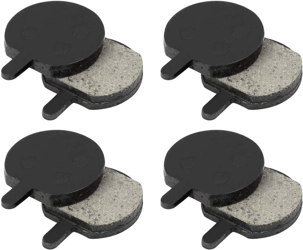 AUTOHAUX 4 paar halfmetalen fiets-hars schijfrem pedaal zwart 28 x 22 mm