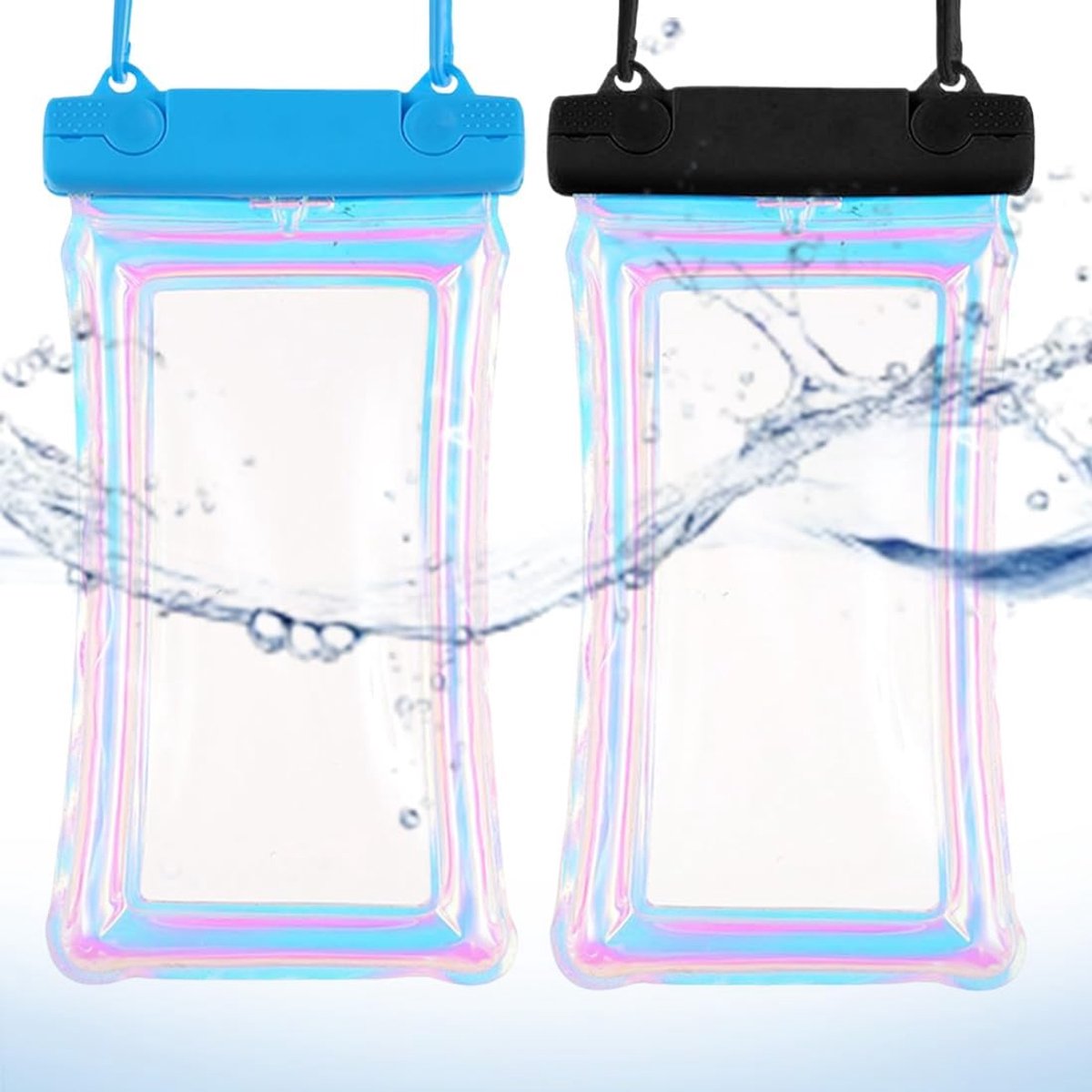 Waterdichte telefoonhoesjes voor telefoon, onderwatertas met beschermende lucht, gevoelig touchscreen, onderwaterfotografie, wandelen, zwemmen, rafting, compatibel met smartphones