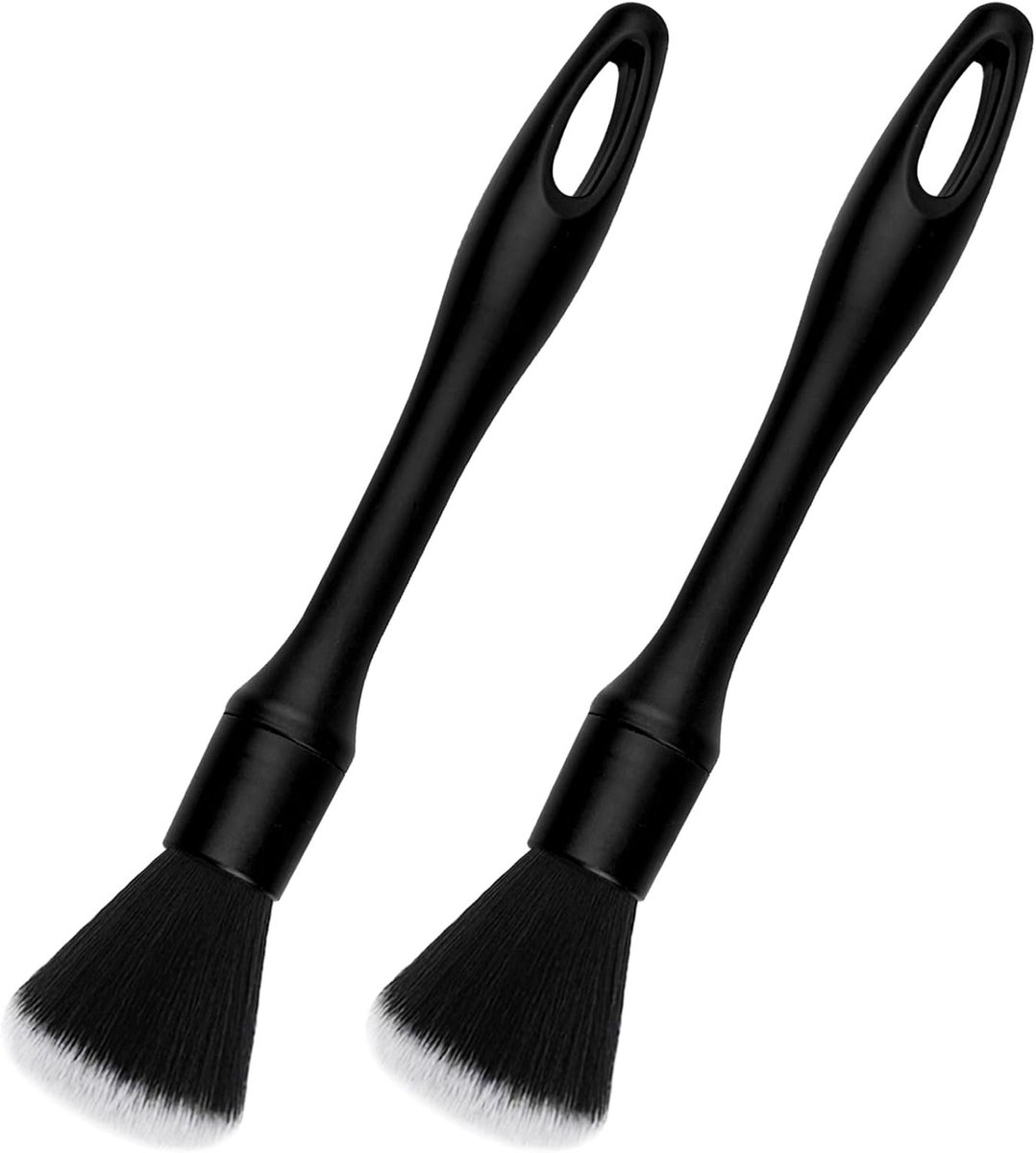 Borstels, 22 cm, auto-reinigingsset, auto-interieurreinigingsset, auto-detailing-kwast, auto-detailing-kwast, auto-reinigingsborstel, auto-interieurreinigingskwast (zwart)