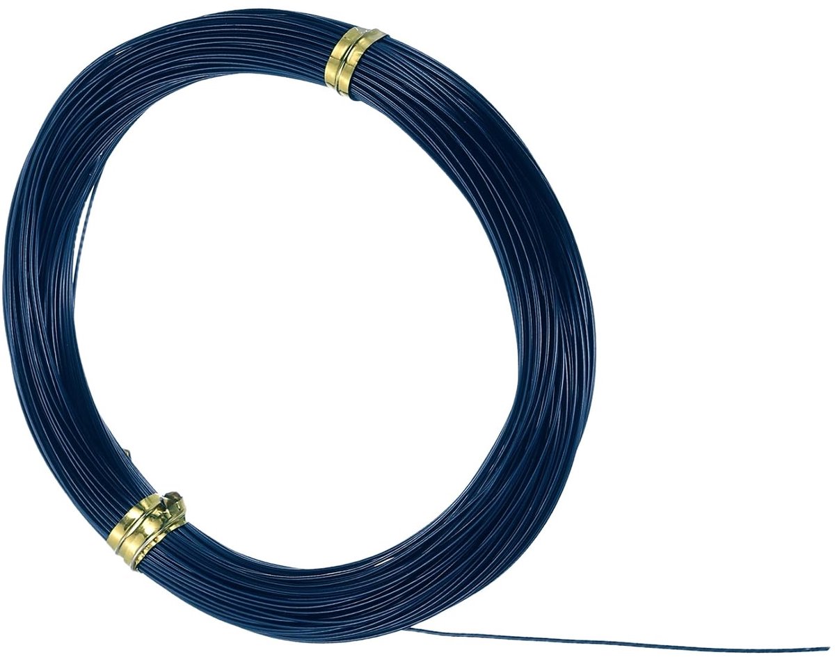 Draad, 22 gauge, 0,6 mm, buigbare draad voor knutselwerk, sieraden, doe-het-zelf kralen, kransen, sculptuur, zwart